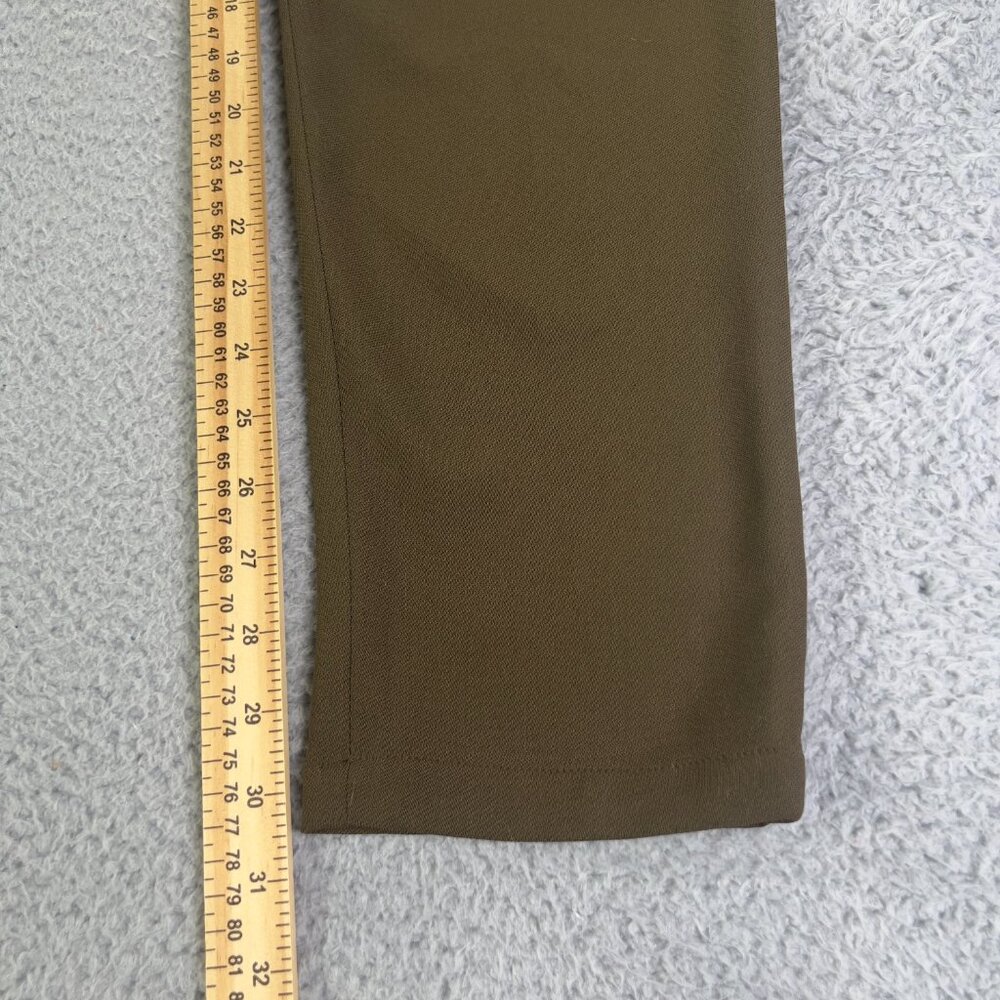 NWT Linda Allard Ellen Tracy Pants Women 8 Green Straight Business Casual Travel - Picture 6 of 9